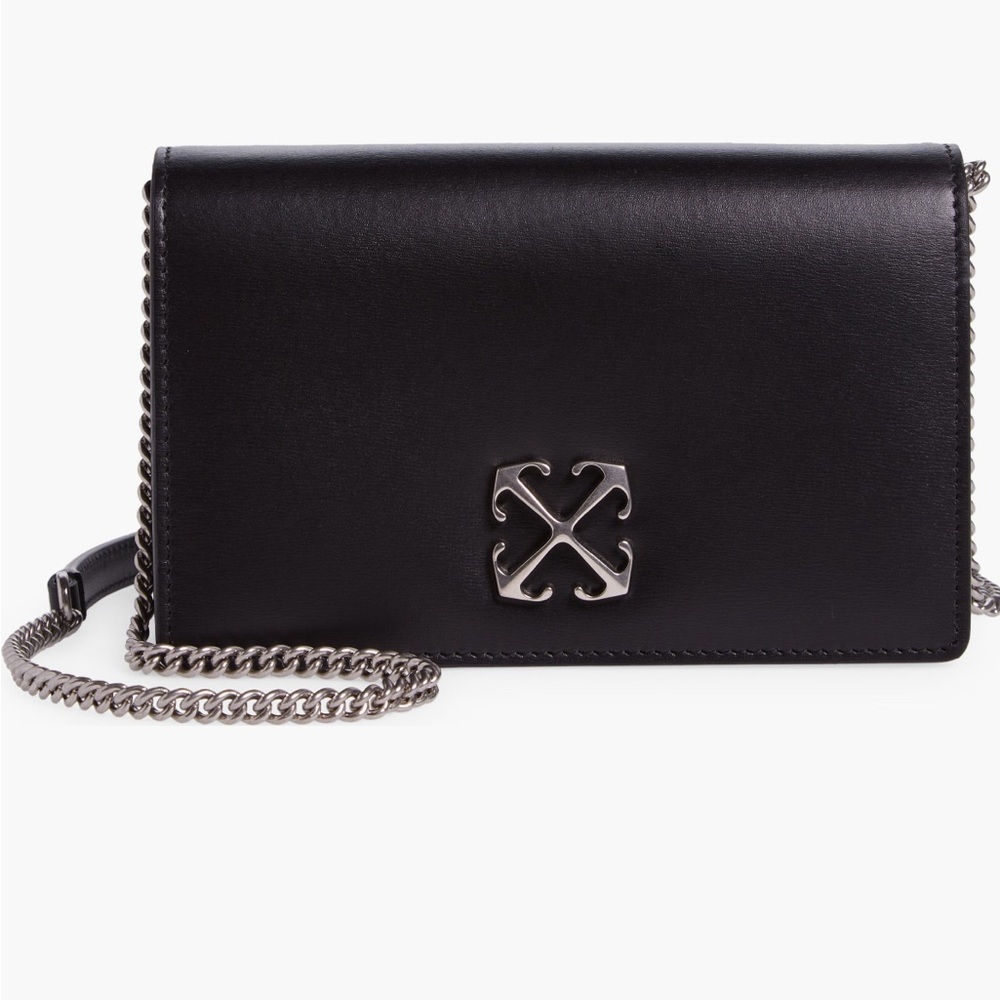 Offwhite jitney 0.5 leather shoulder bag